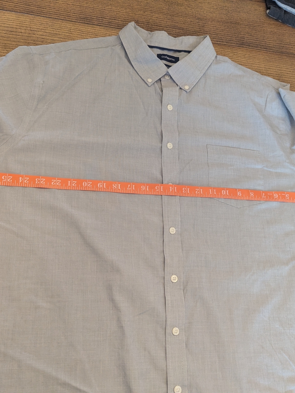 EUC Croft & Barrow Mens XXL Easy Care Button Down Gray Short Sleeve Shirt - Picture 4 of 7